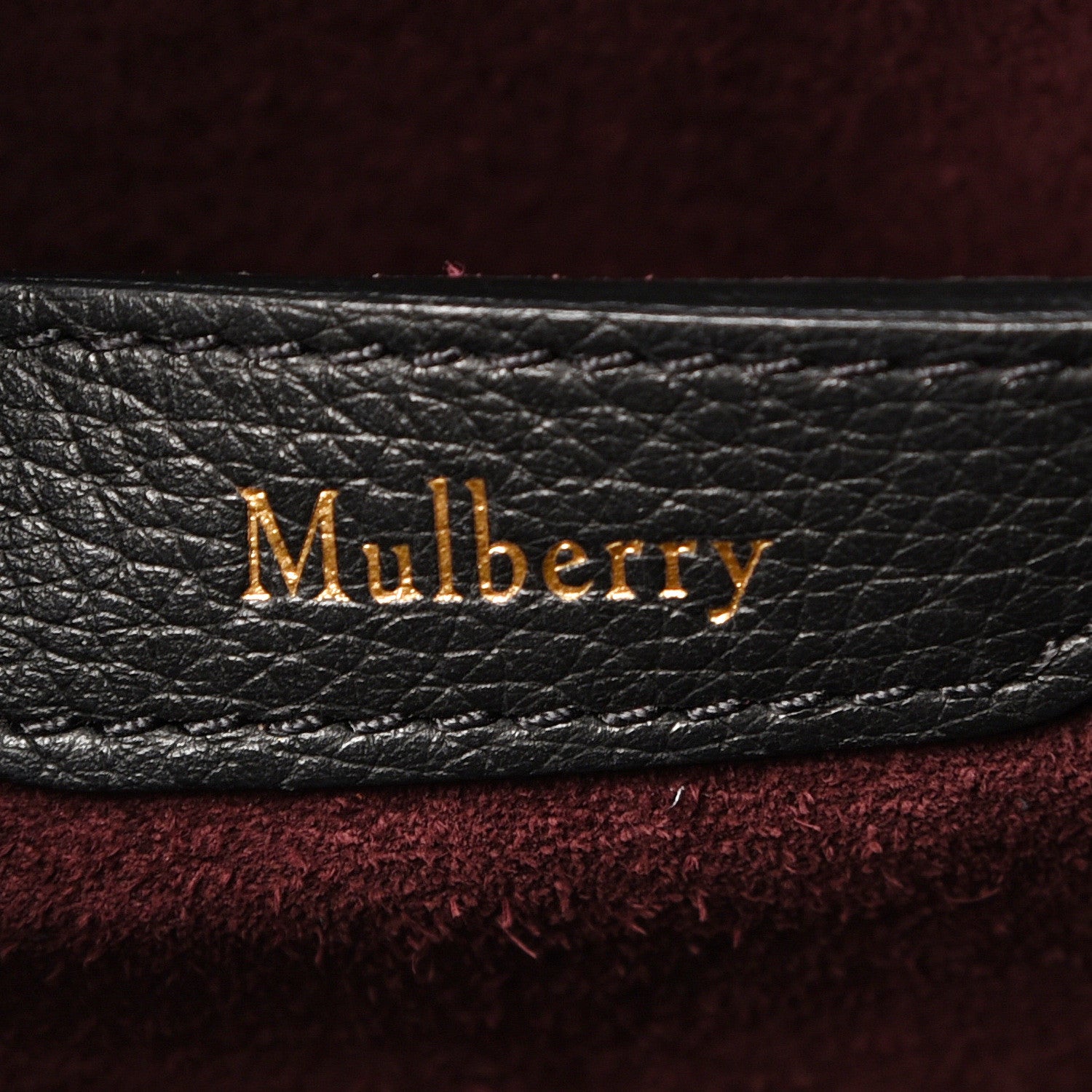 Mulberry Grain Vegetable Tanned Calfskin Zipped Bayswater Black 5 of 8