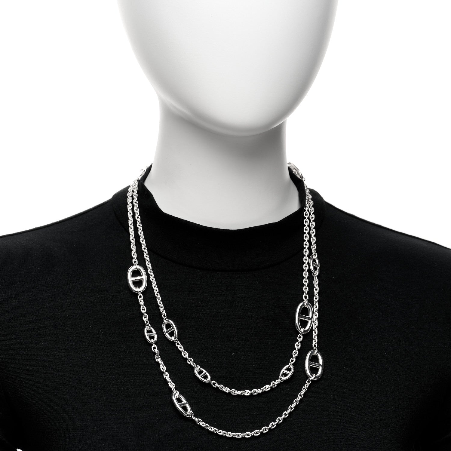 Hermes Sterling Silver Farandole Necklace 120 2 of 6