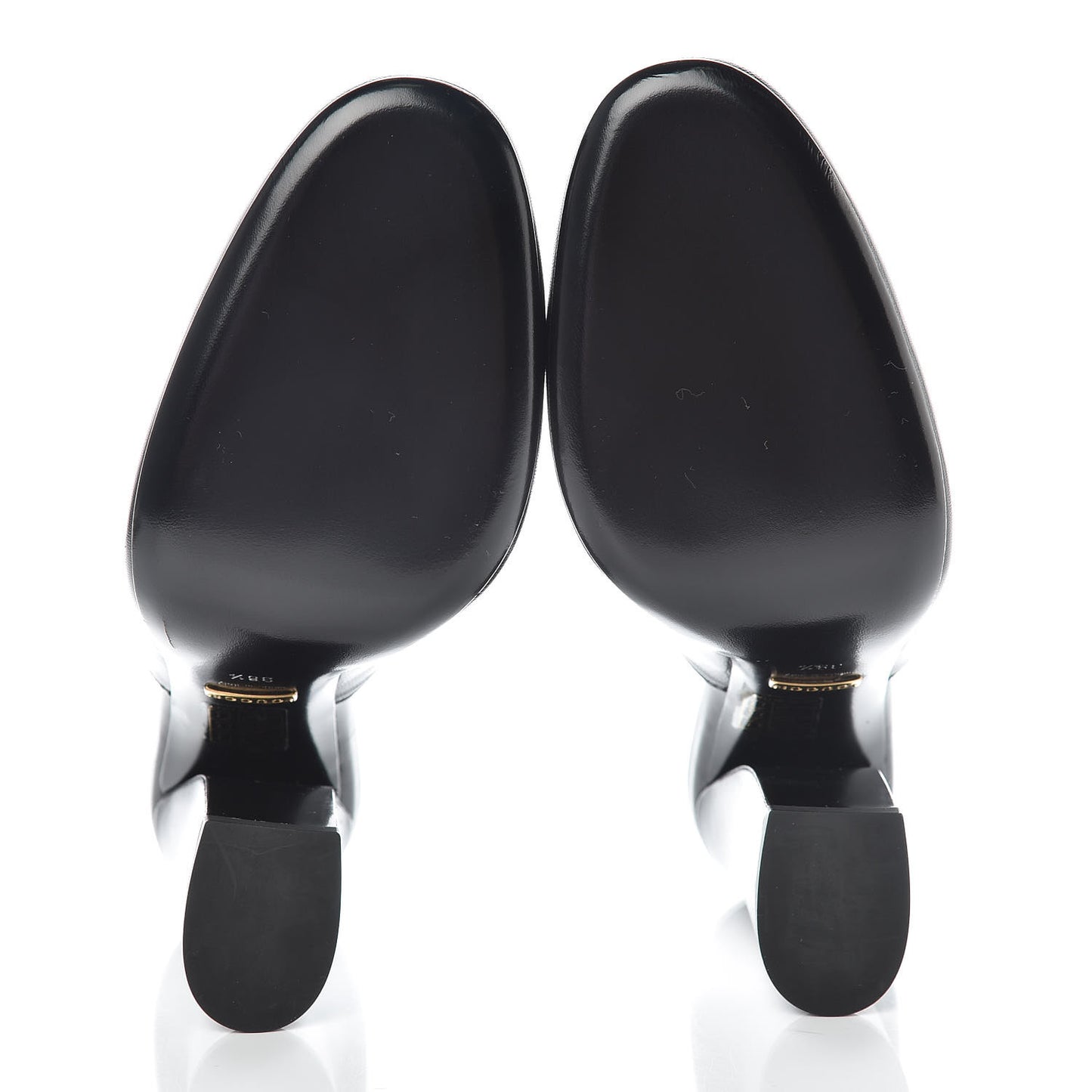 Malaga Kid Horsebit Princetown High Heel Mules 38.5 Black