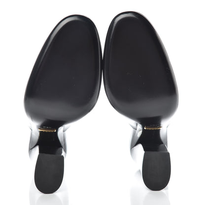 Gucci Malaga Kid Horsebit Princetown High Heel Mules 38.5 Black 5 of 8