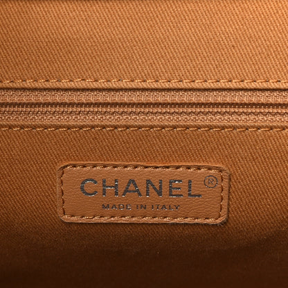 Chanel Calfskin Large Coco Eyelets Shopping Tote Camel 5 of 8