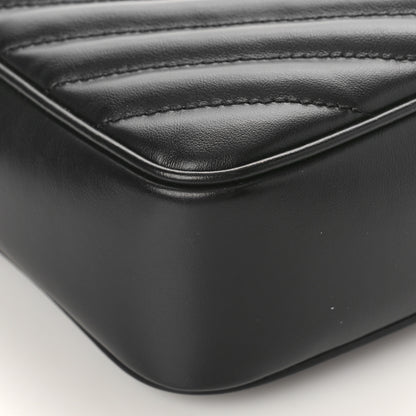 Saint Laurent Calfskin Matelasse Monogram Lou Camera Bag Black 7 of 9