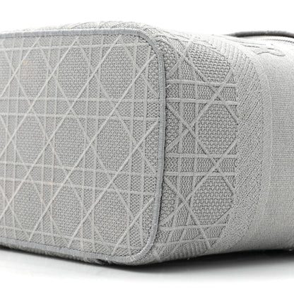 Christian Dior Canvas Embroidered Cannage Diortravel Vanity Case Grey 7 of 11