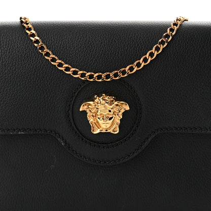 Versace Grained Calfskin La Medusa Chain Crossbody Bag Black 7 of 9