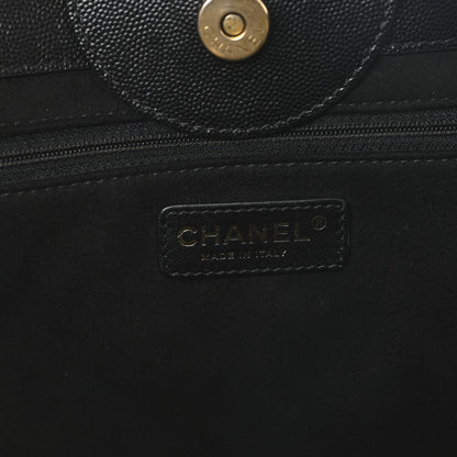 Chanel Caviar Medium Studded Deauville Tote Black 6 of 10