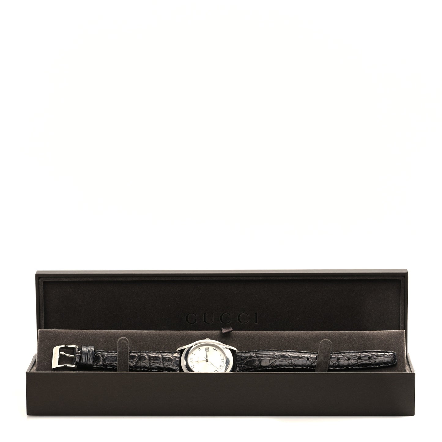 Stainless Steel Alligator 35mm 5500M Quartz Watch