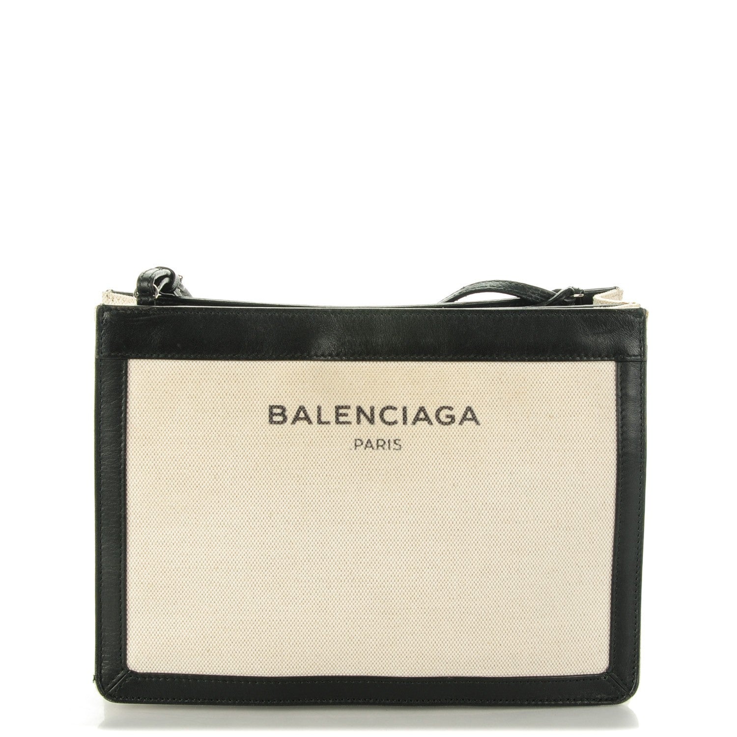 Balenciaga Cotton Canvas Pochette Crossbody Bag Black 1 of 7