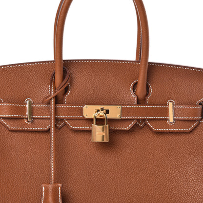Hermes Natural Barenia Faubourg Birkin 30 Fauve 29 of 34