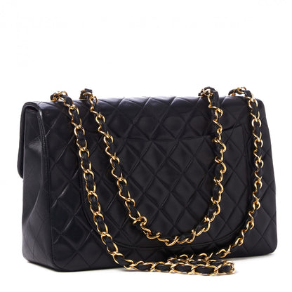 Chanel Lambskin Quilted XL Jumbo Single Flap Black 3 of 10