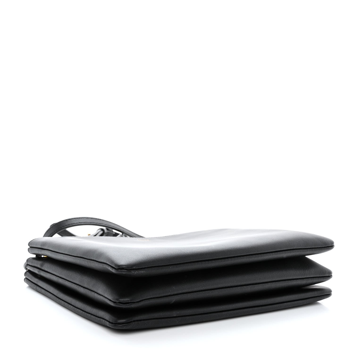 Celine Lambskin Large Trio Crossbody Bag Black 4 of 12