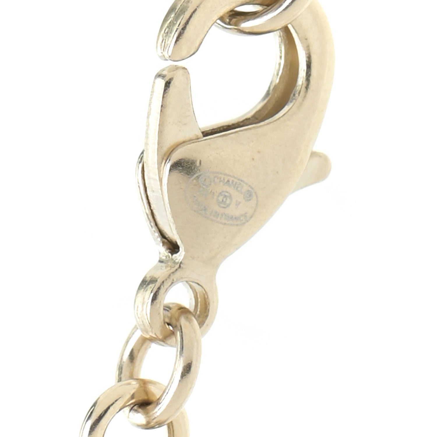 Chanel Crystal CC Multi Strand Chain Necklace Gold 6 of 6
