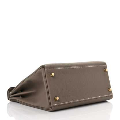 Hermes Togo Kelly Retourne 28 Etoupe 4 of 10