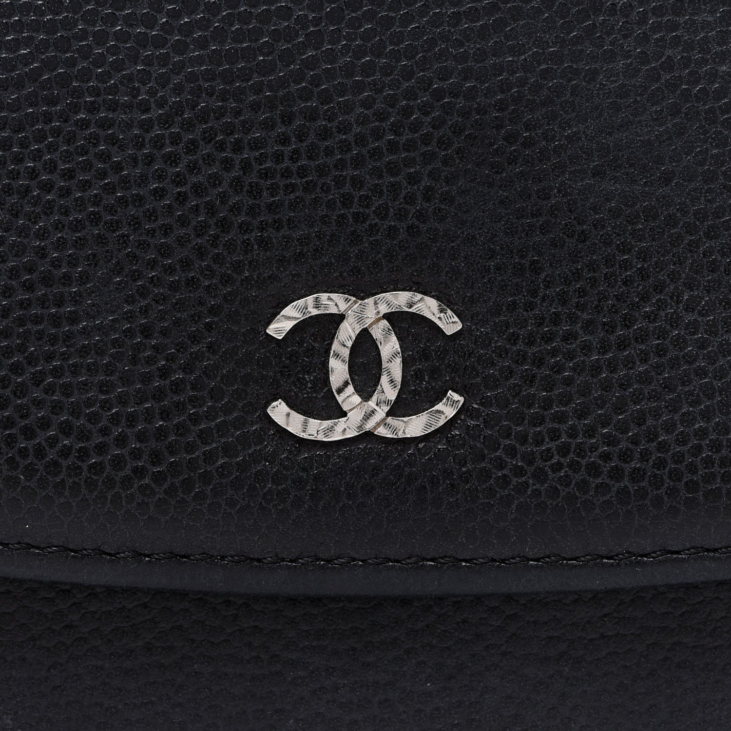 Chanel Caviar Sevruga Wallet On Chain WOC Black 9 of 19