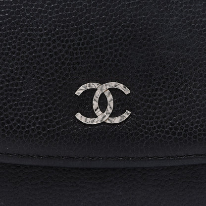 Chanel Caviar Sevruga Wallet On Chain WOC Black 9 of 19