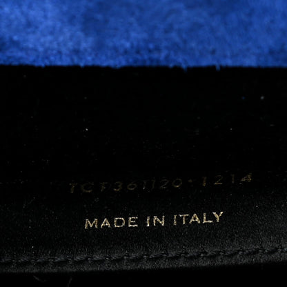 Saint Laurent Patent Calfskin Monogram Large Belle De Jour Clutch Royal Blue 7 of 8