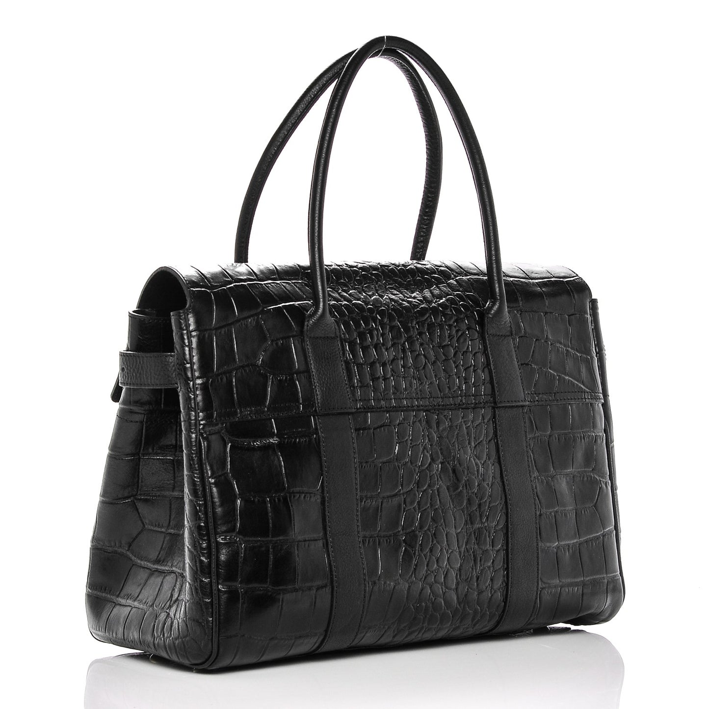 Crocodile Embossed Bayswater Black