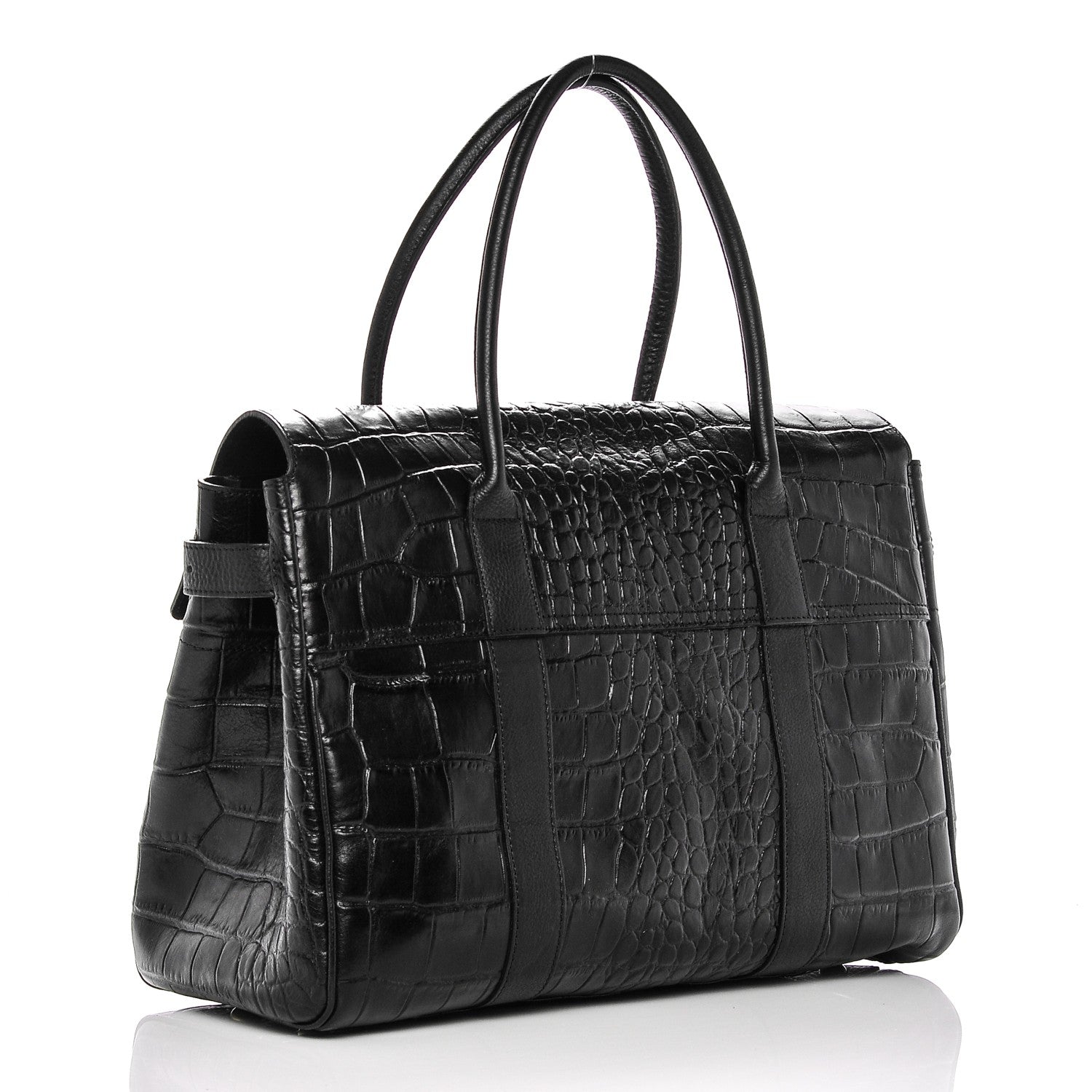 Mulberry Crocodile Embossed Bayswater Black 3 of 7