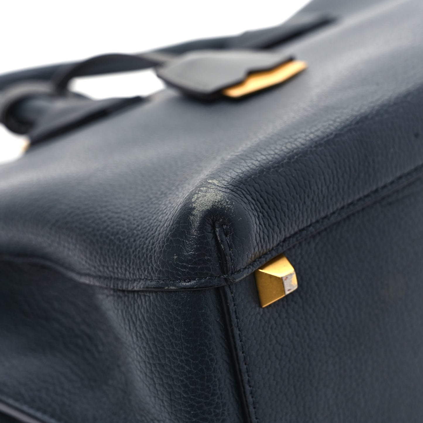 Grained Calfskin Medium Milla Tote Black