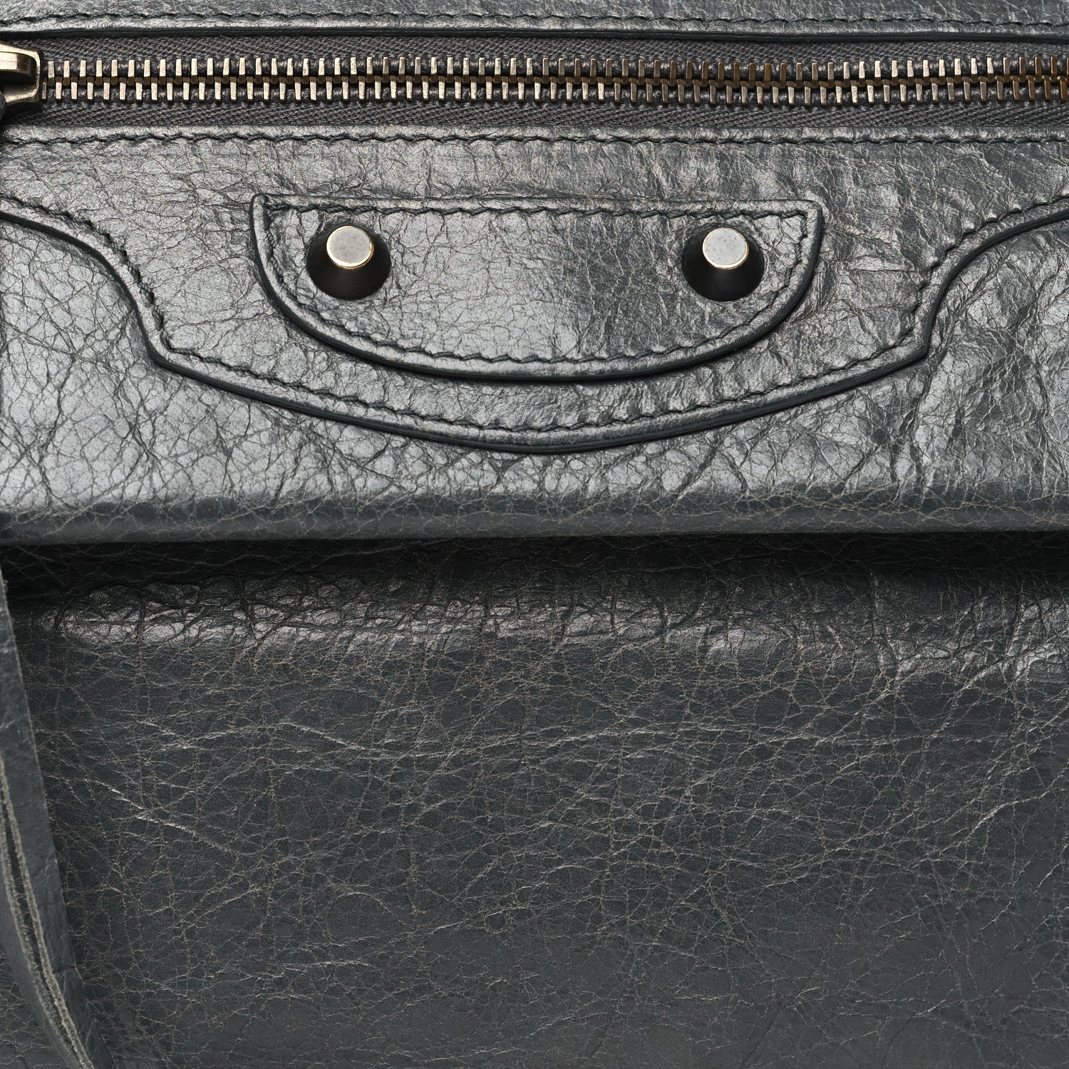 Balenciaga Agneau Classic Hardware Envelope Clutch Gris Tarmac 9 of 12