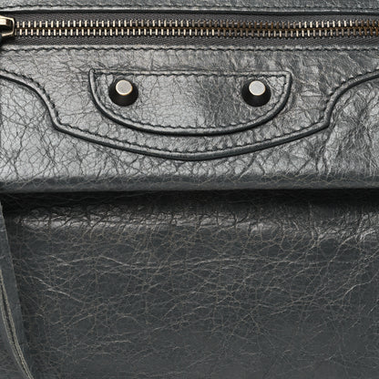 Balenciaga Agneau Classic Hardware Envelope Clutch Gris Tarmac 9 of 12