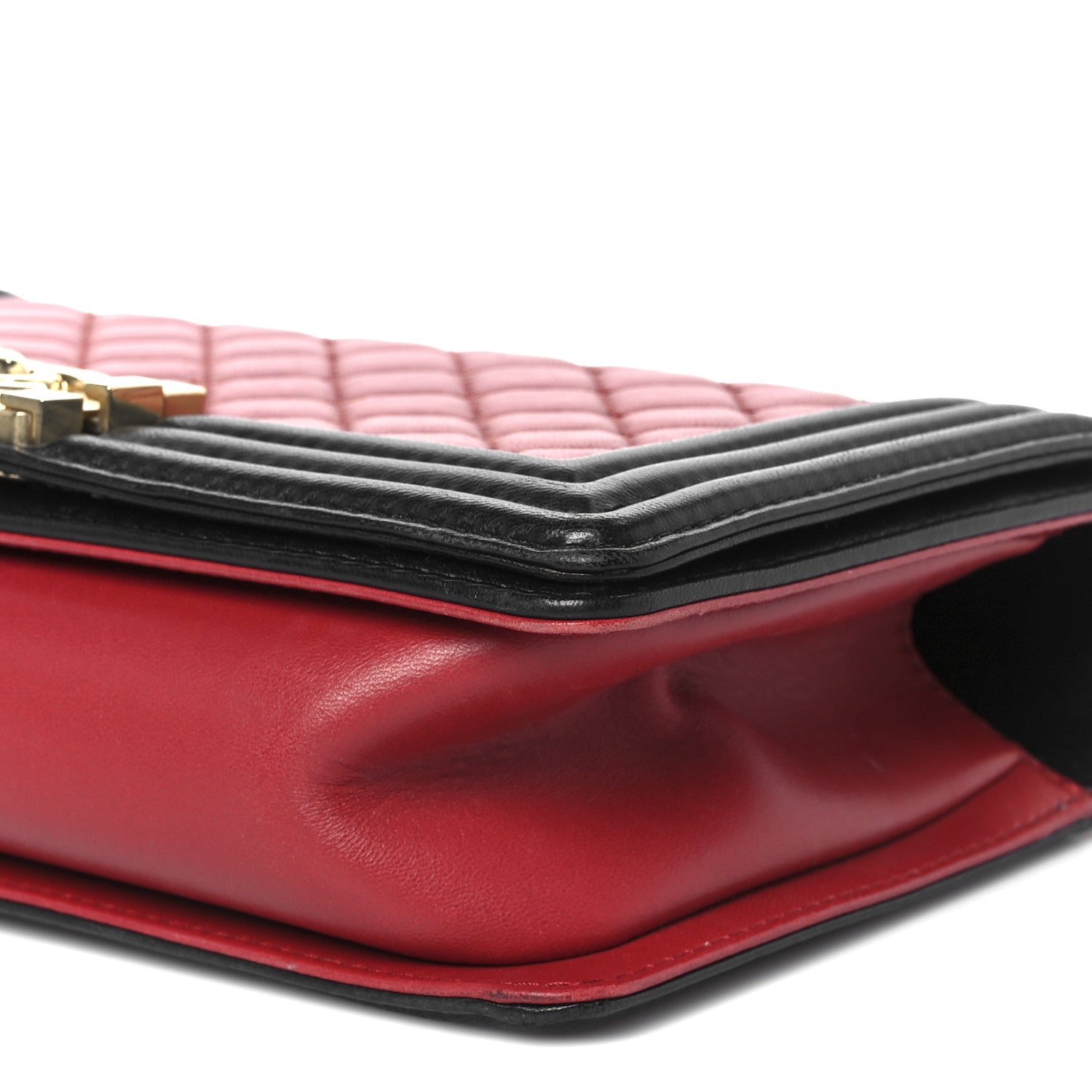 Chanel Lambskin Quilted Medium Boy Flap Dark Red Black 10 of 10