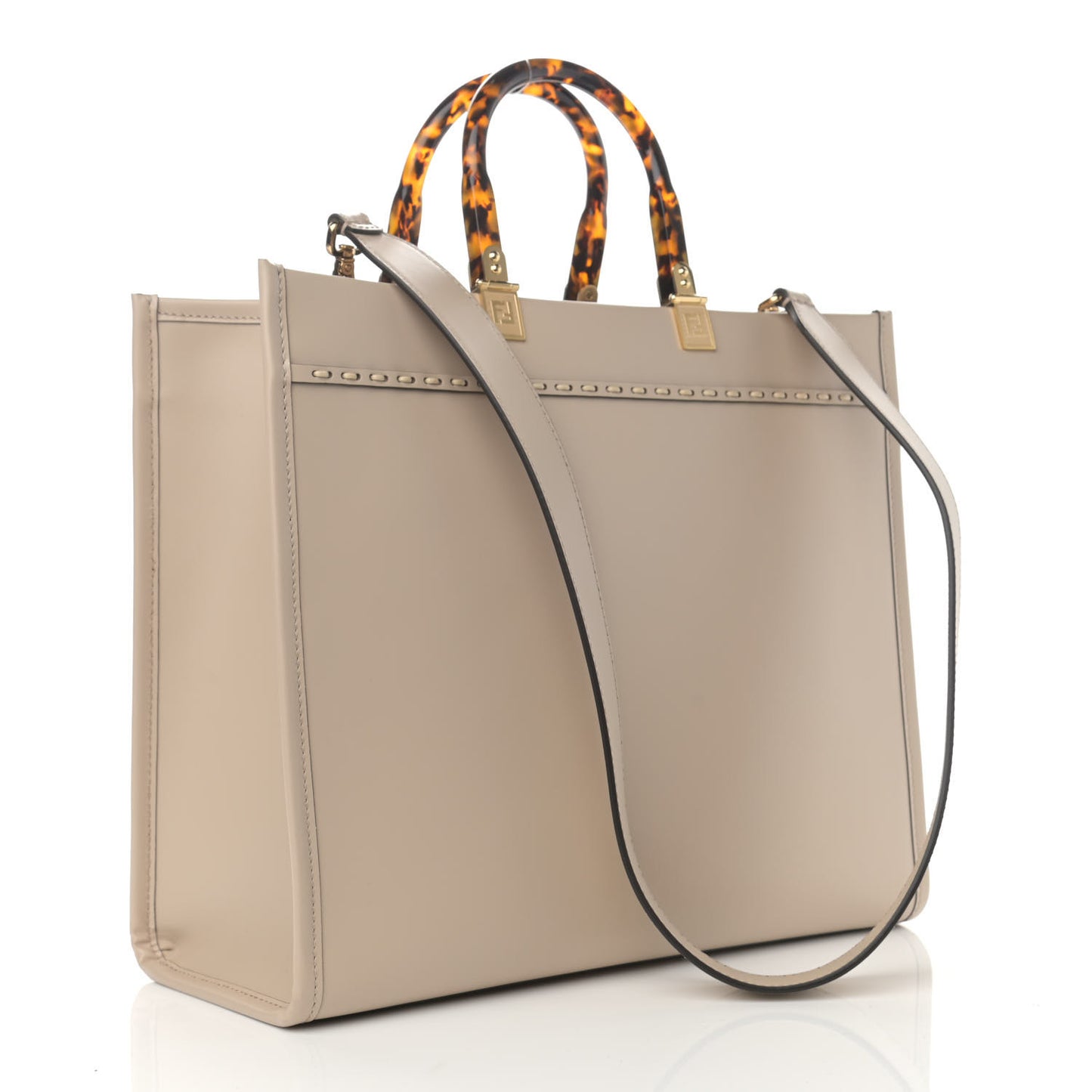 Vitello King Plexiglass Elaphe Python Print Logo Medium Fendi Sunshine Shopper Tote Nuvola Daisy Roccia