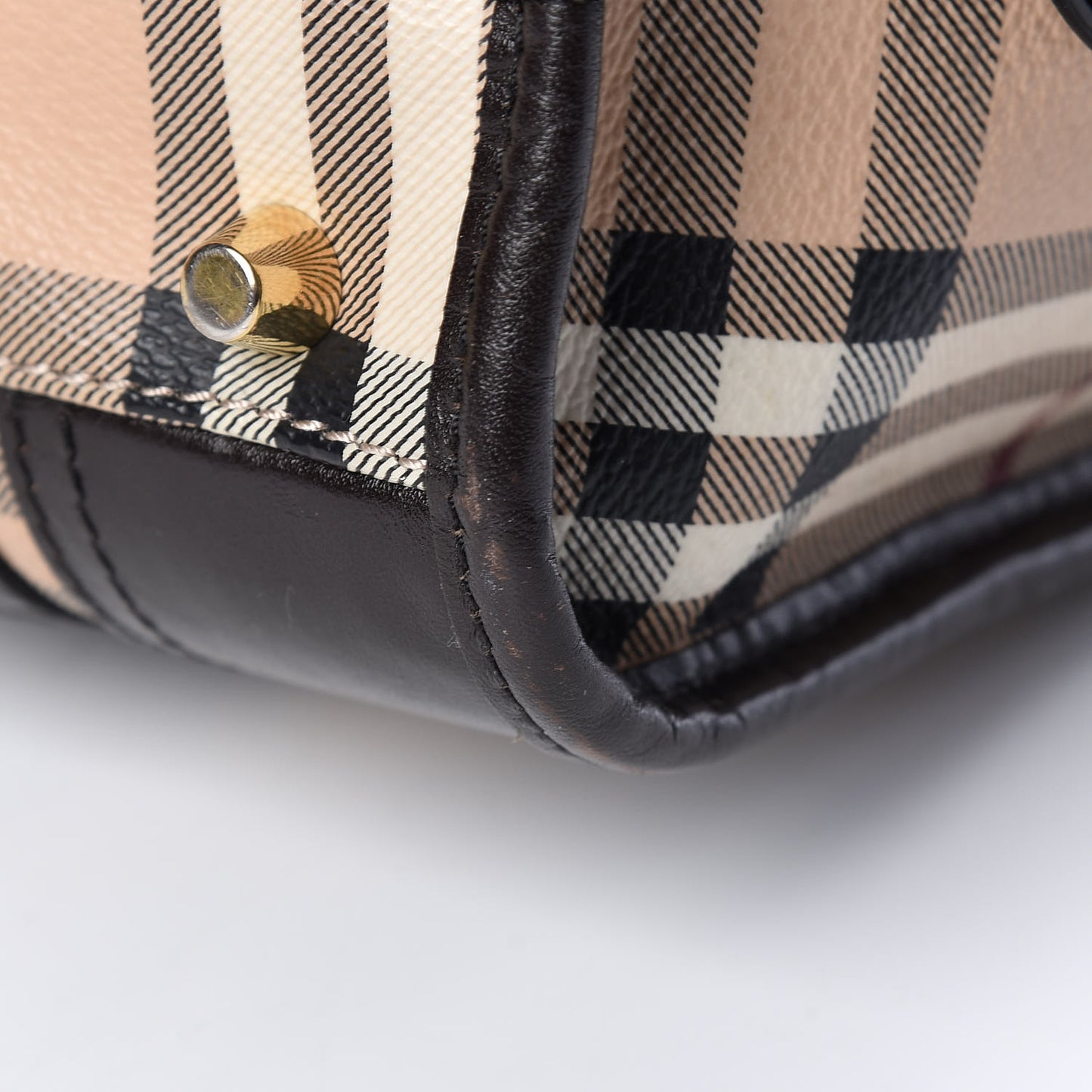 Haymarket Check Minford Portrait Tote Chocolate
