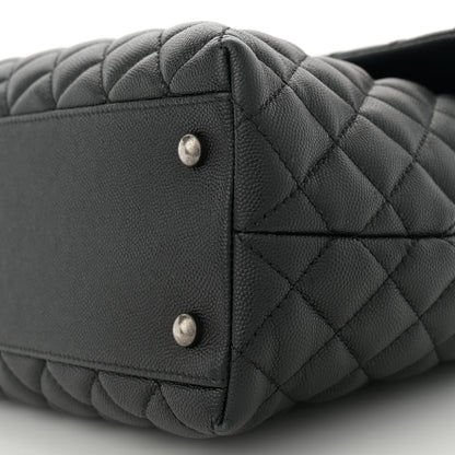Chanel Caviar Quilted Large Coco Handle Flap  Black 10 of 12
