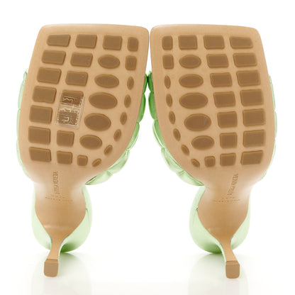 Bottega Veneta Metallic Nappa Reflection Matelasse Padded Mule Sandals 39.5 Pistachio 6 of 10