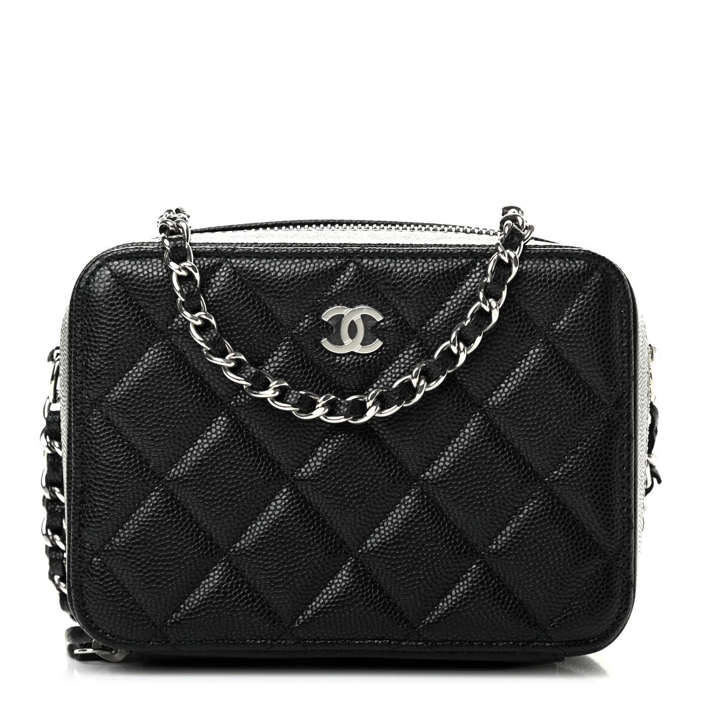 Caviar Quilted Camera Bag Black
