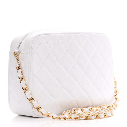 Chanel Caviar Quilted Camera Case White 3 of 16