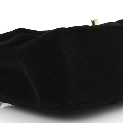 Chanel Velvet Quilted Mini Rectangular Flap Black 9 of 12