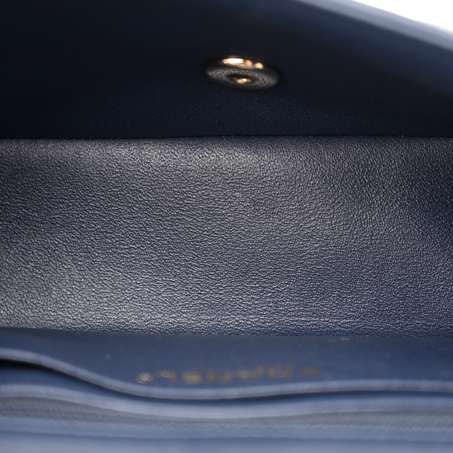 Chanel Lambskin Quilted Mini Rectangular Flap Dark Blue 5 of 10
