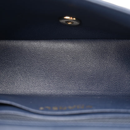 Chanel Lambskin Quilted Mini Rectangular Flap Dark Blue 5 of 10