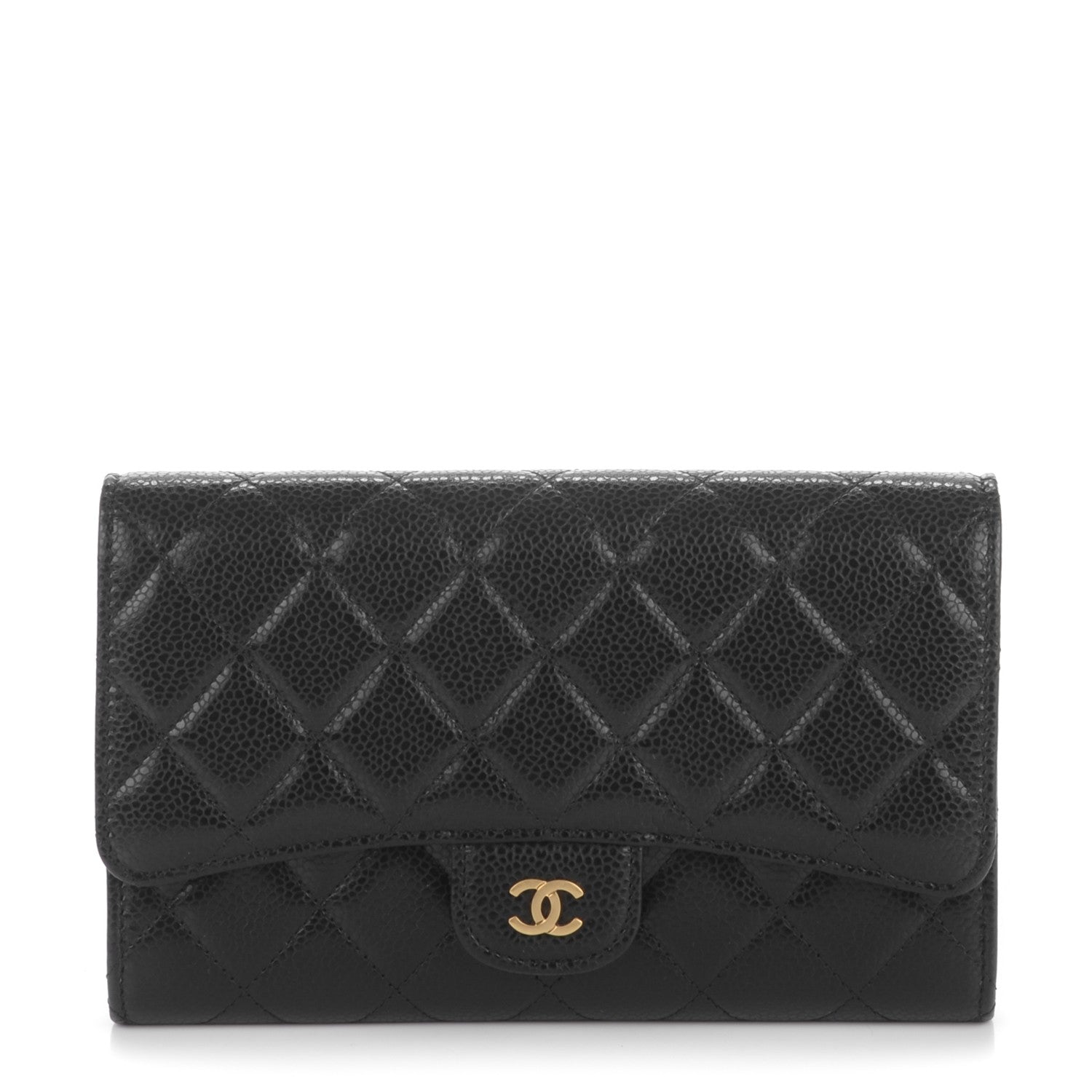 Chanel Caviar Quilted Wallet On Removable Chain Black 1 of 8
