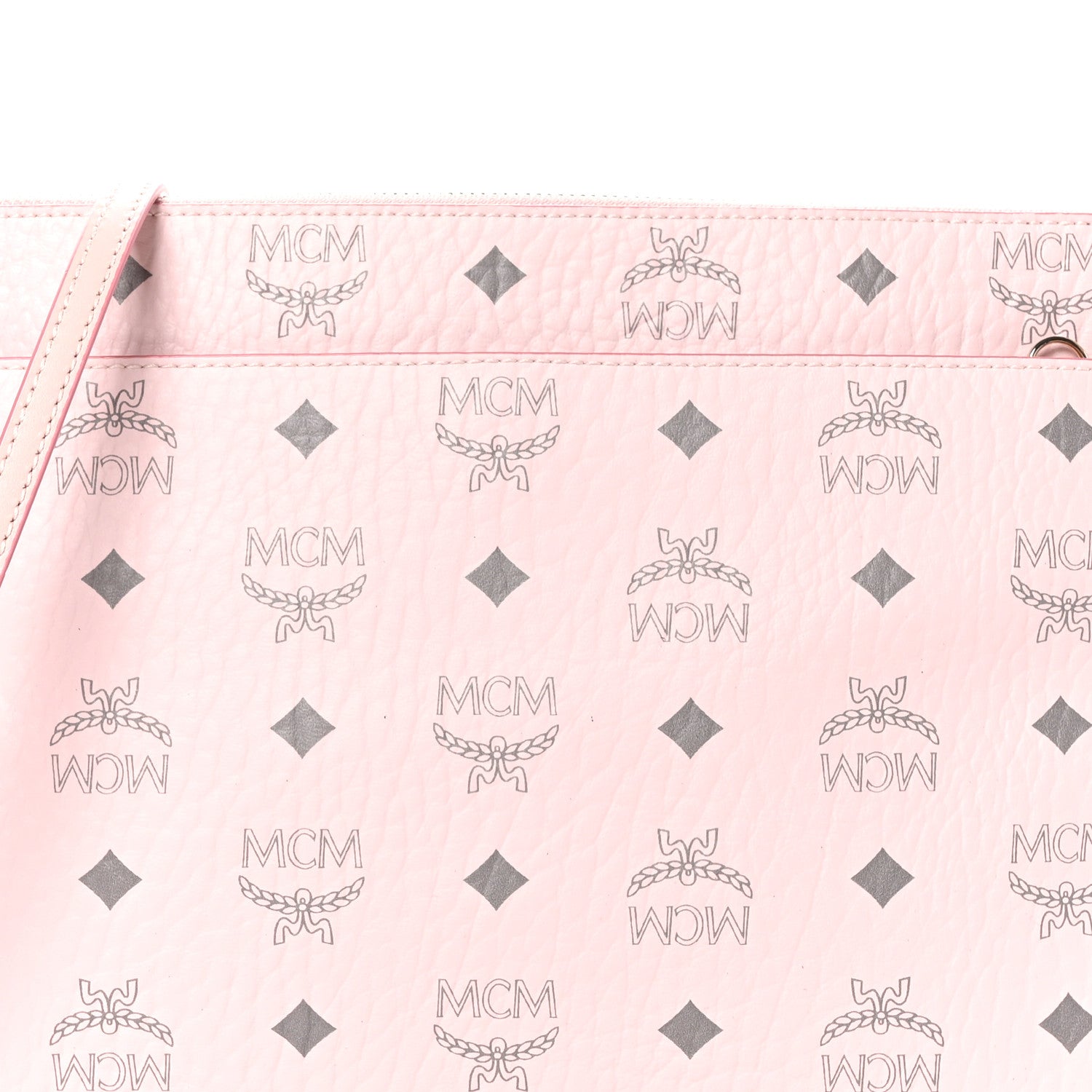 MCM Visetos Medium Crossbody Pouch Powder Pink 7 of 9