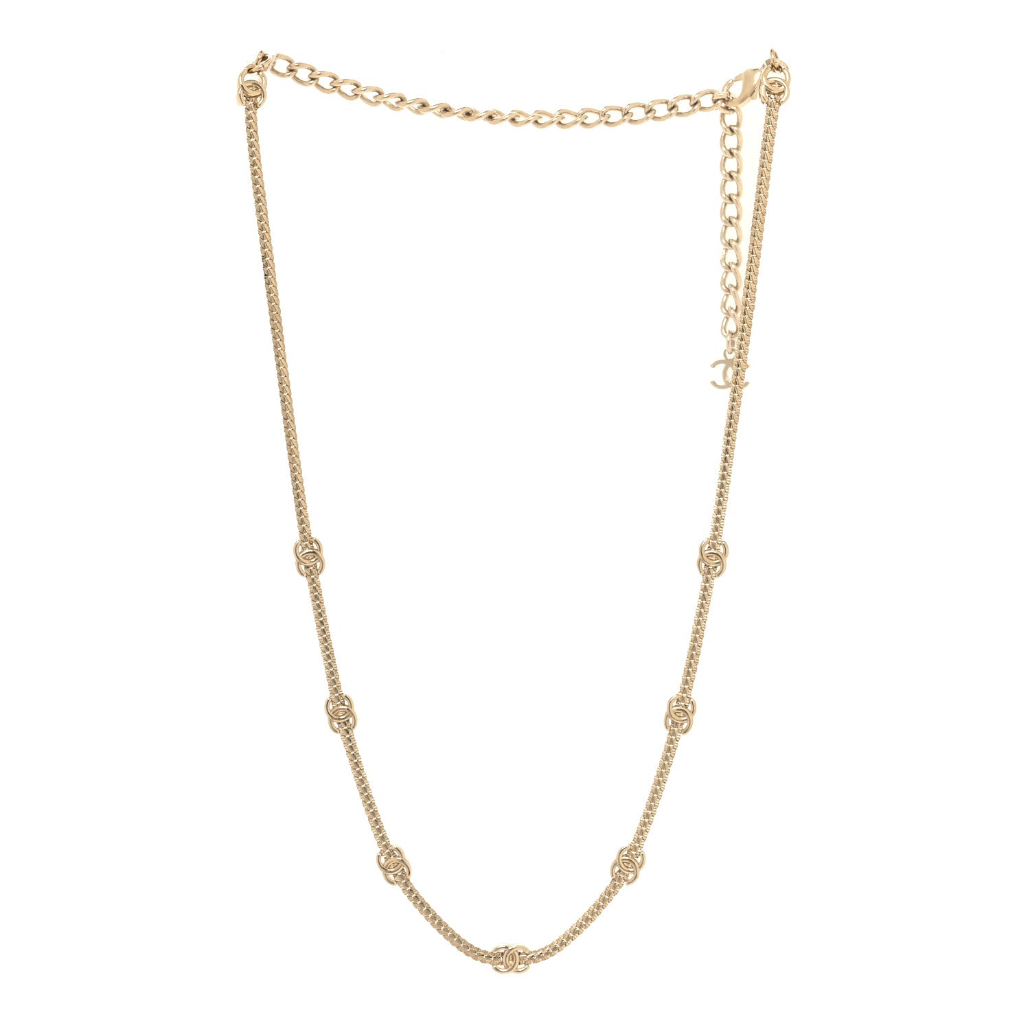 Chanel Metal CC Choker Necklace Gold 3 of 5
