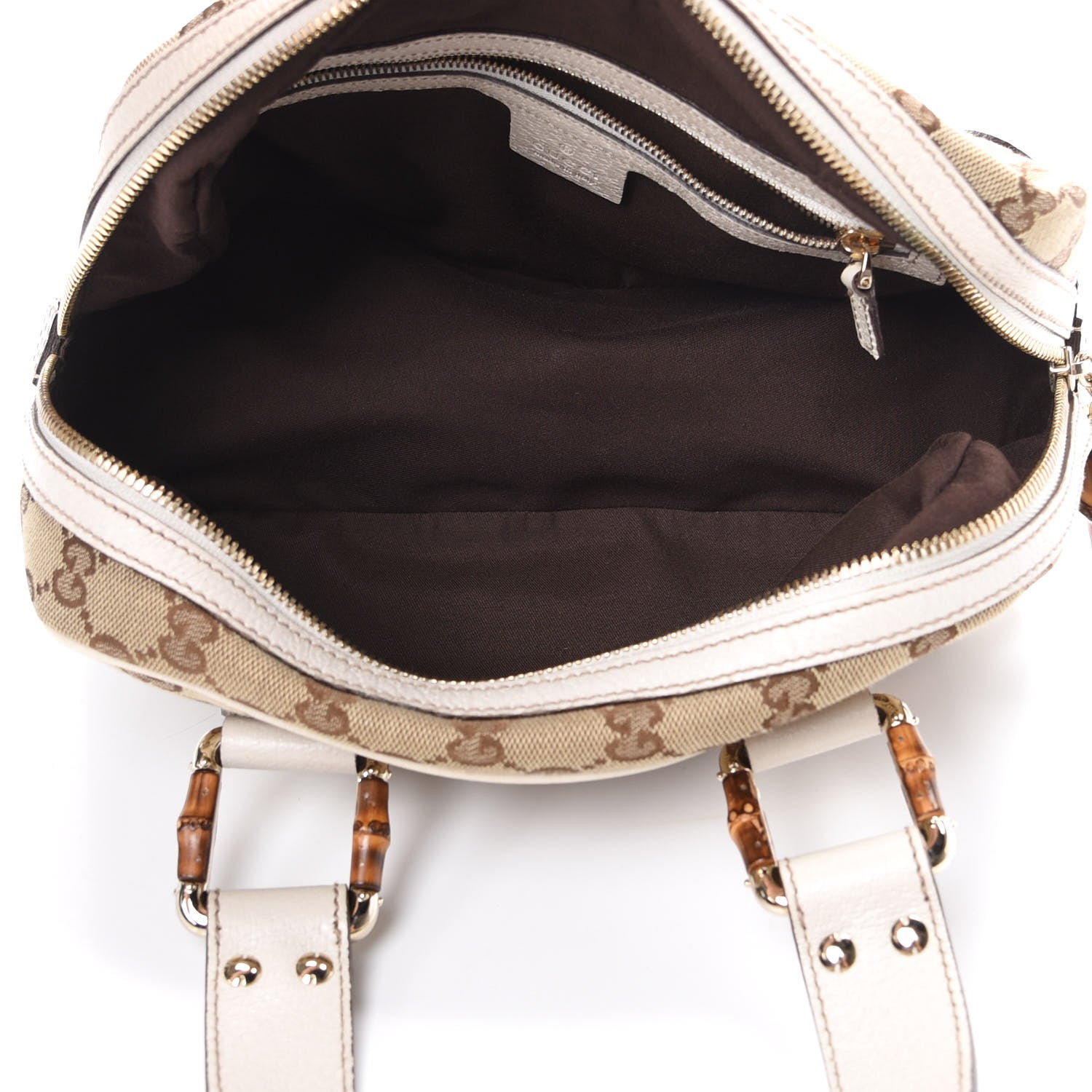 Gucci Monogram Bamboo Boston Off White 4 of 16