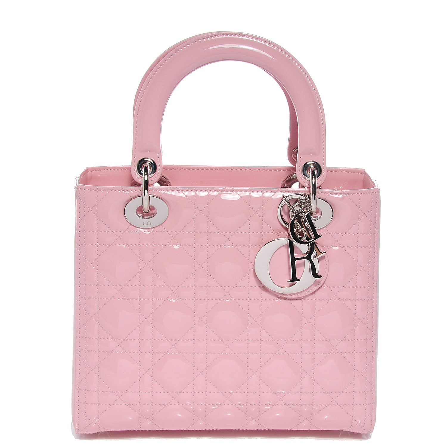 Christian Dior Patent Cannage Medium Lady Dior Rose Clair 1 of 23