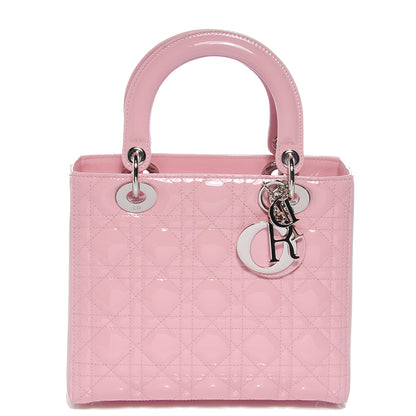 Christian Dior Patent Cannage Medium Lady Dior Rose Clair 1 of 23