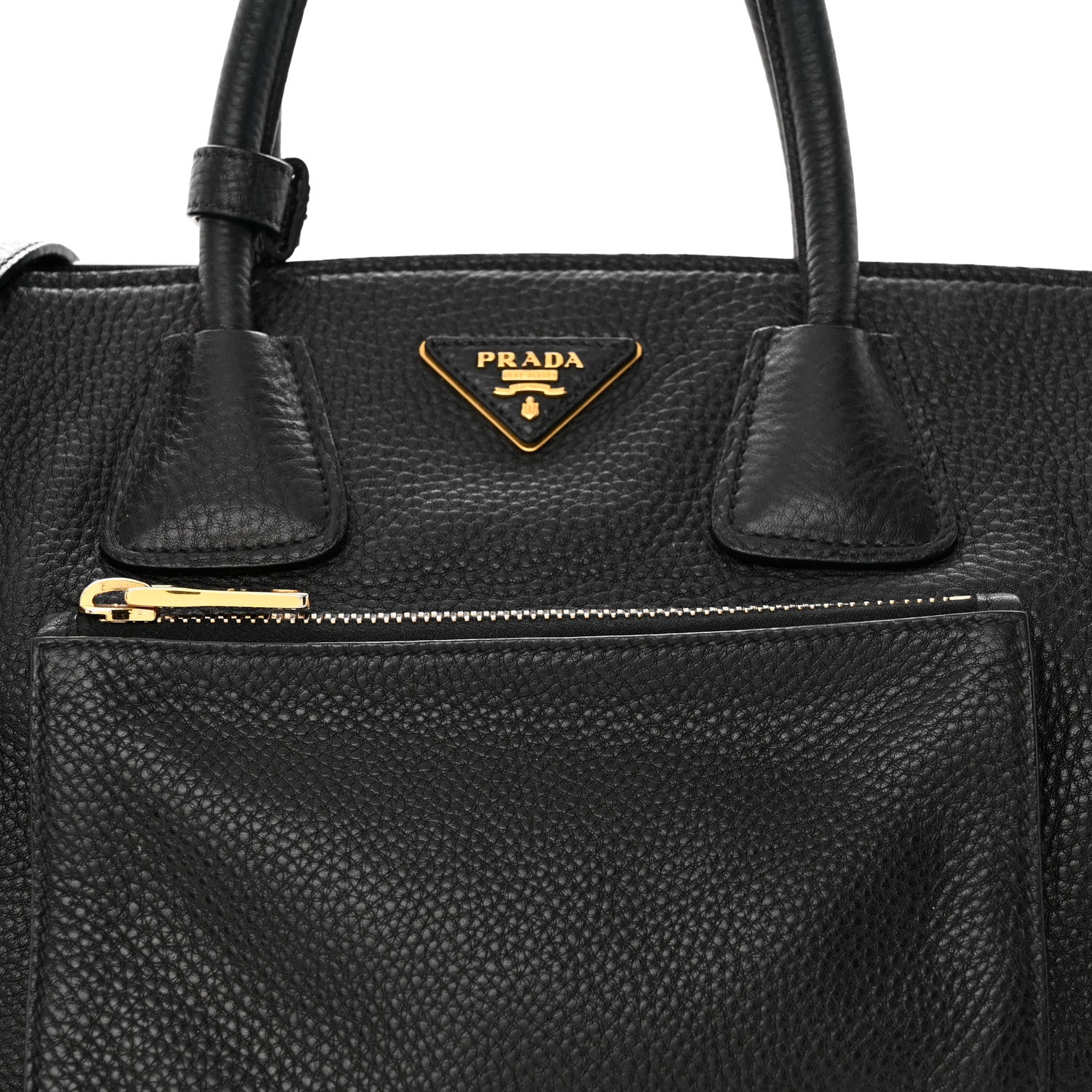 Prada Vitello Phenix Shopping Tote Black 7 of 18