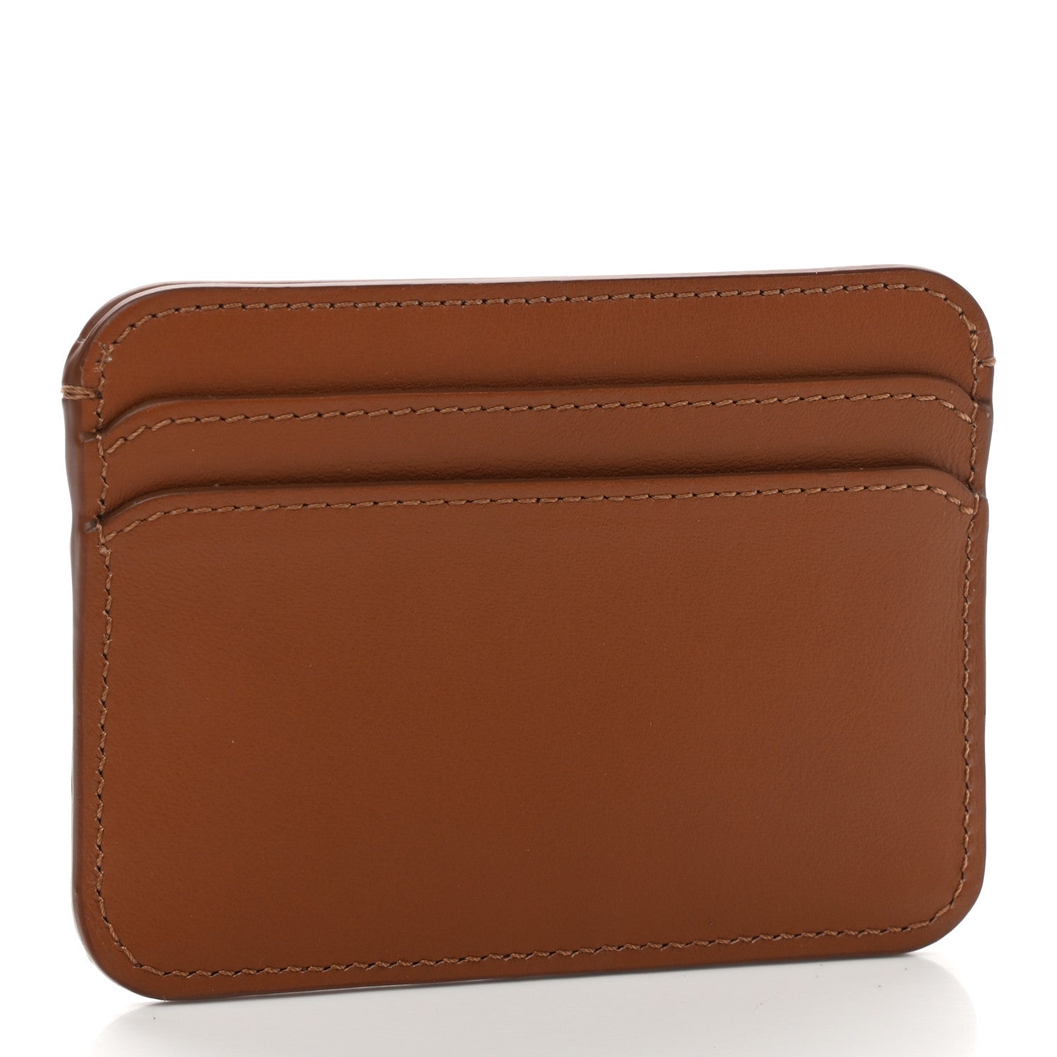 Chloe Smooth Calfskin Logo Vick Card Holder Caramel 3 of 7