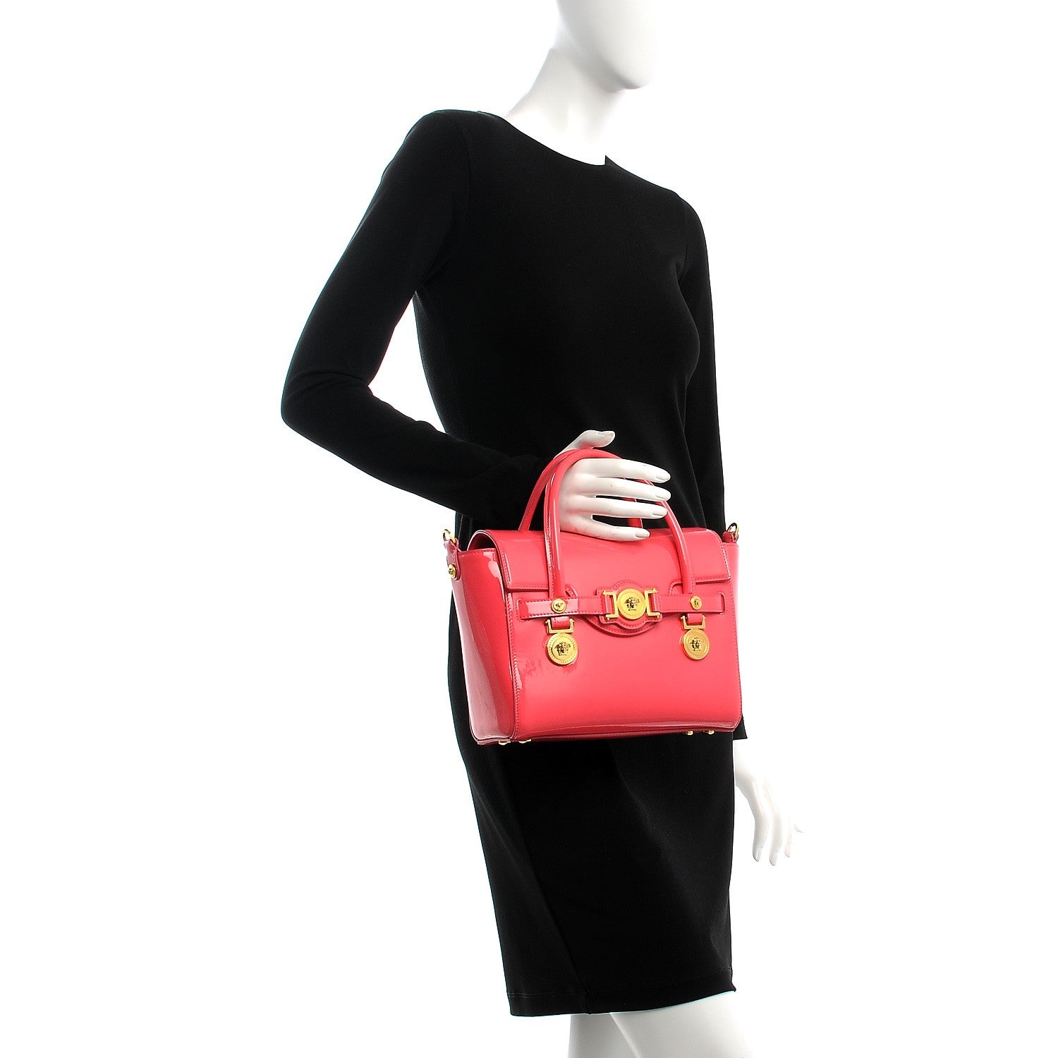 Versace Patent Small Signature Bag Pink 3 of 9