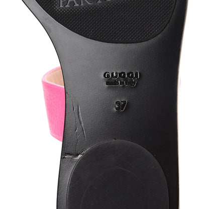 Gucci Calfskin GG Marmont Thong Sandals 37 Fuxia Fluo 8 of 11