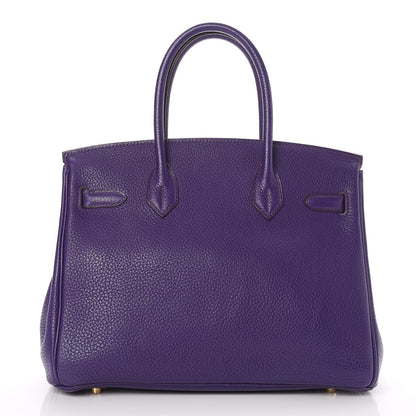 Hermes Taurillon Clemence Birkin 30 Iris 4 of 33