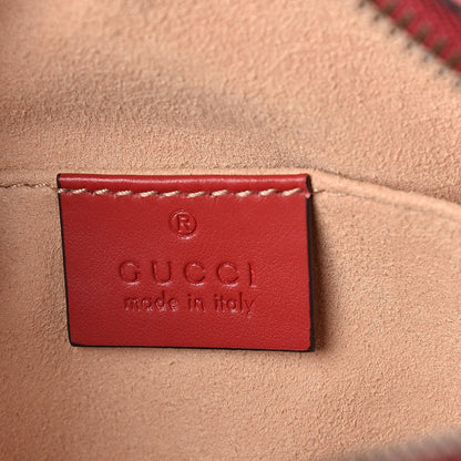 Gucci Calfskin Matelasse Mini GG Marmont Chain Shoulder Bag Hibiscus Red 6 of 9