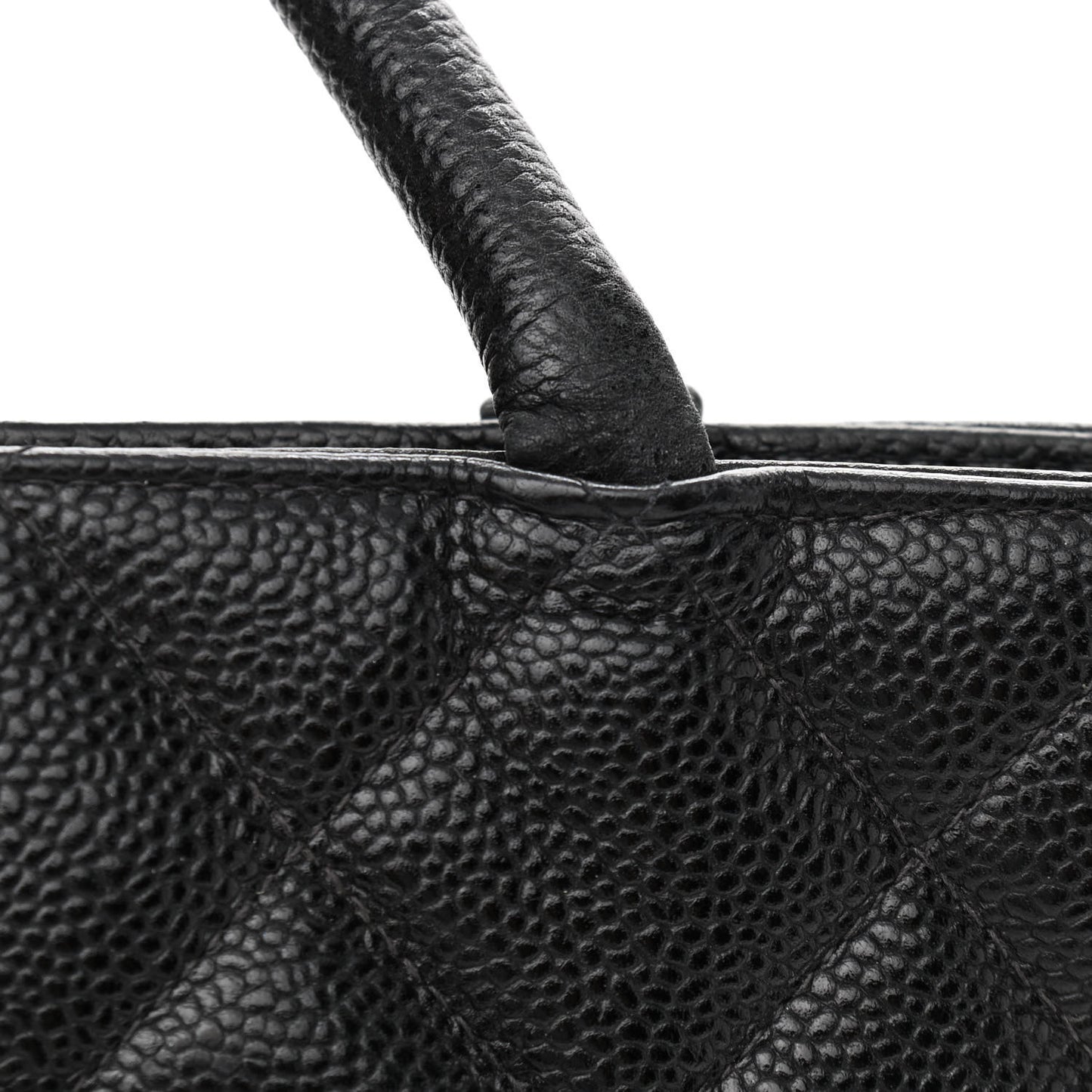 Caviar Quilted Medallion Tote Black