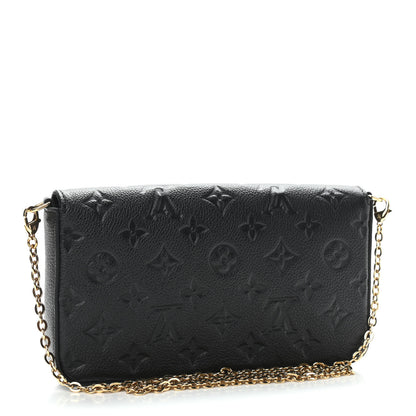 Louis Vuitton Empreinte Pochette Felicie Chain Wallet Black 4 of 12