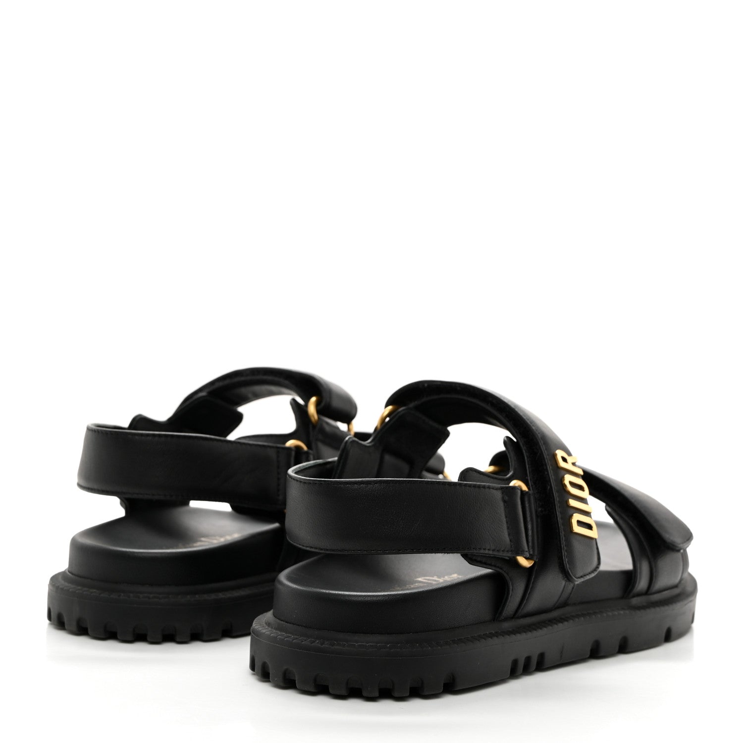 Christian Dior Lambskin Dioract 10mm Sandals 36.5 Black 4 of 9