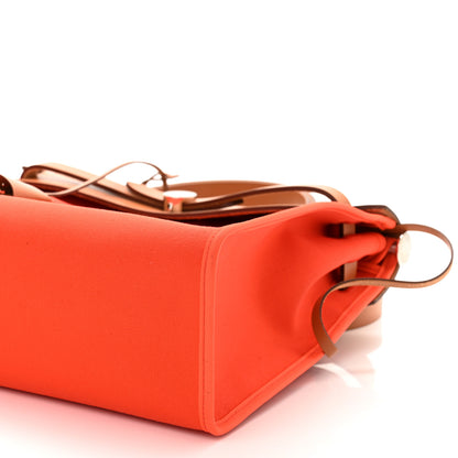 Hermes Vache Hunter Toile Herbag Zip 31 PM Capucine Fauve 11 of 13